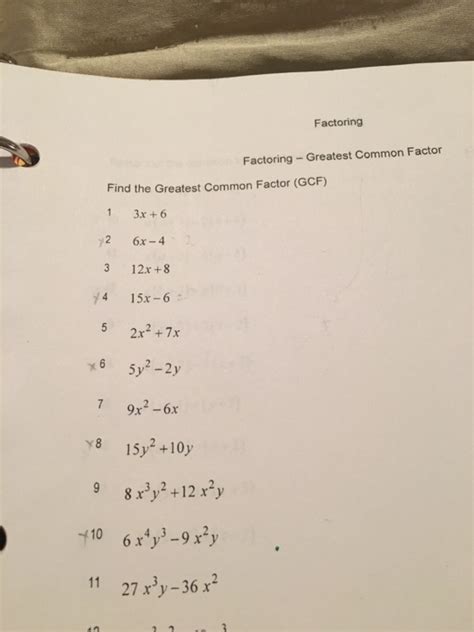 Solved Find The Greatest Common Factor Gcf 3x 6 6x 4