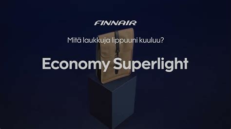 Matkatavarat Finnairin Lennoilla Economy Superlight Youtube