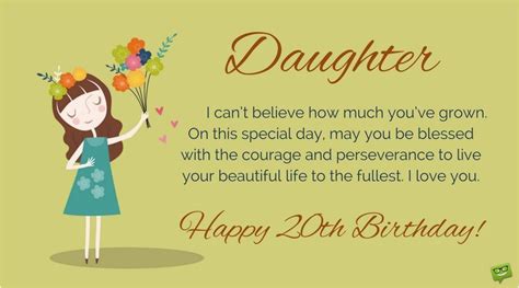 Happy 20th Birthday To Daughter Quotes Birthdaybuzz
