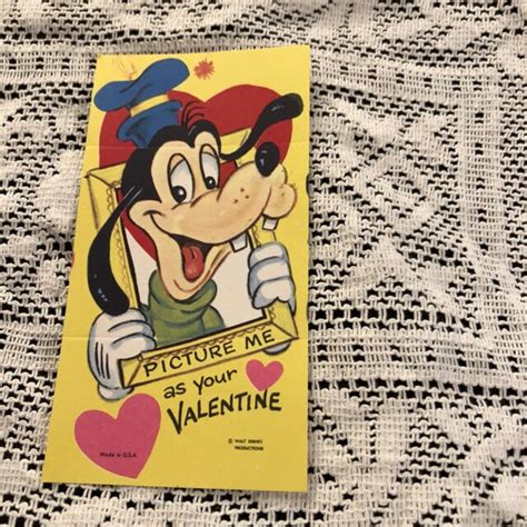 Vintage Greeting Card Valentine Disney Goofy Picture Frame Ebay