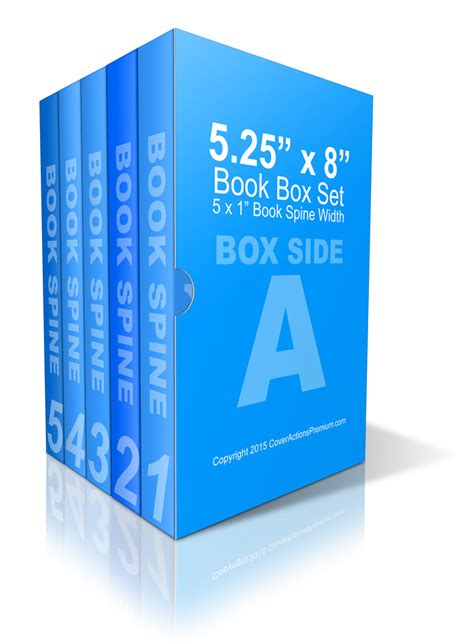 Download 5.25 x 8 Inches 5 Book Box Set Mockup | Cover Actions ...