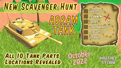 Abram Tank Scavenger Hunt All Tank Parts Locations Revealed