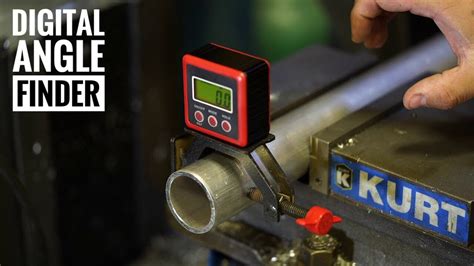 Using A Digital Angle Finder On Tube Pipe Or Bar To Locateclock Drill