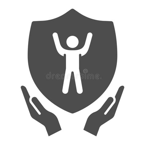 Child Protection Shield In Human Hands Thin Line Icon 1st June