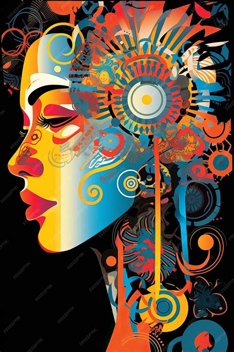 Premium Vector | Hypnotic mesmerizing exotic abstract cryptic art