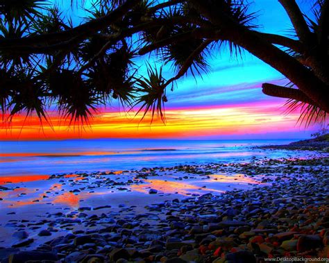 Tropical Beach Sunset Wallpapers 09 Hd Desktop Wallpapers
