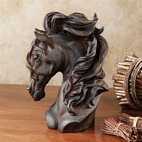 Tamed Beauty Horse Bust Table Sculpture Sculpture Horse Sculpture