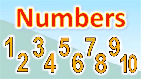 Teaching Numbers For Children 1 10 Youtube