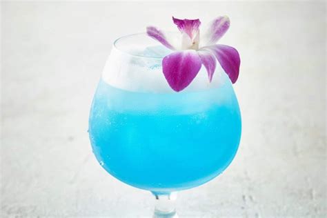 Sparkling Blue Hawaiian Cocktail Tropical Cocktail Recipe
