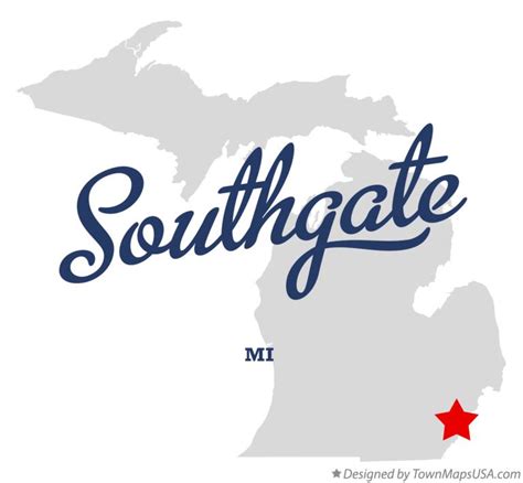Map Of Southgate Mi Michigan