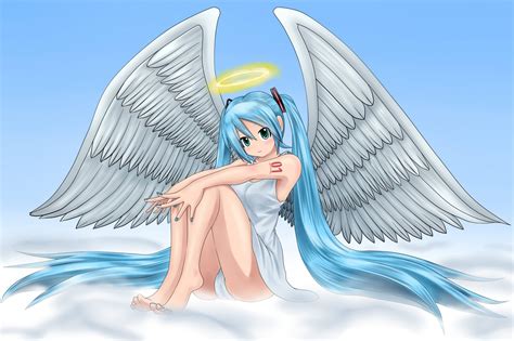 Wallpaper Illustration Anime Girls Wings Angel