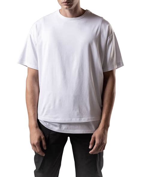 Stampd Mens Solid Double Layer T Shirt Neiman Marcus