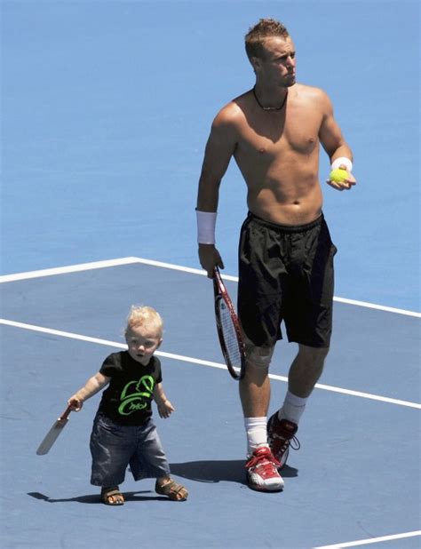 Just Like Dad Lleyton Hewitt And Son Practice Before Australian Open