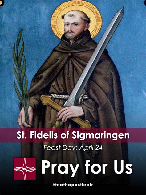 St Fidelis Of Sigmaringen — Catholic Apostolate Center Feast Days