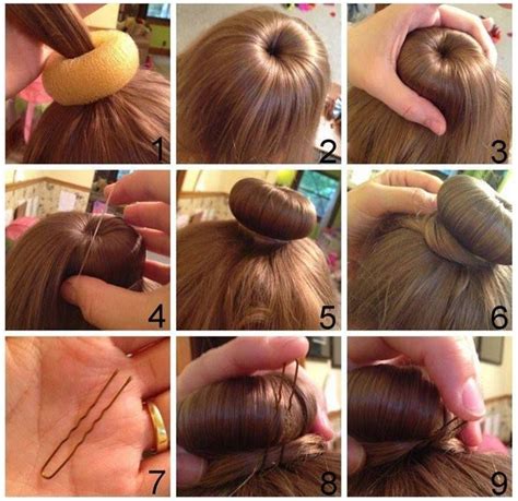 9 Step Get This Girls Fashion Hairstyle Diy Hair Bun Hair Bun