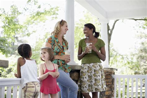 talking and making friends with neighbors