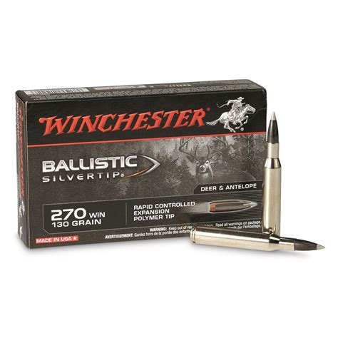 Winchester Ballistic Silvertip 270 Winchester Bst 130 Grain 20