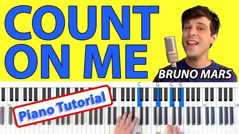 Count On Me Bruno Mars Easy Piano Chords Tutorial Youtube