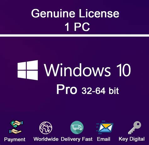 Genuine Windows 10 Pro Product Key For Activation 32 And 64 Bit