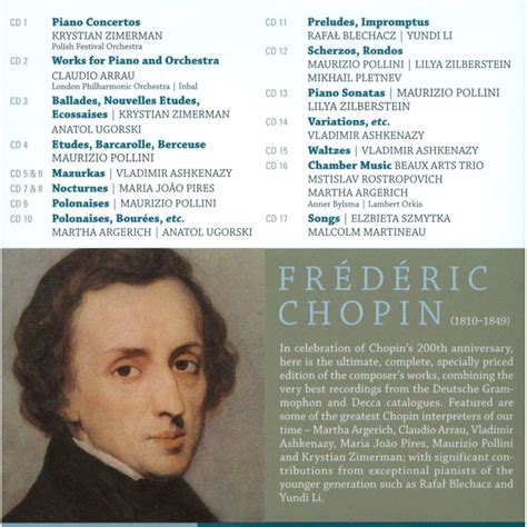 Complete Edition Various Artists By Chopin Frédéric Cd Box With