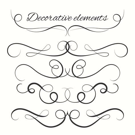 Hand Drawn Dividers Set Decorative Borders Set Ornamental Decorative