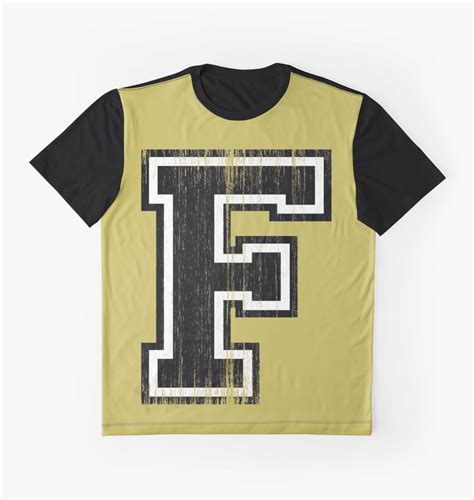 Big Varsity Letter F Graphic T Shirts By Adamcampen Redbubble