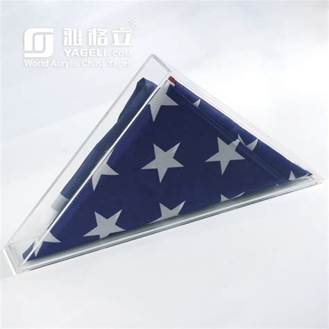 Factory Price Clear Acrylic American Flag Memorabilia Display Case