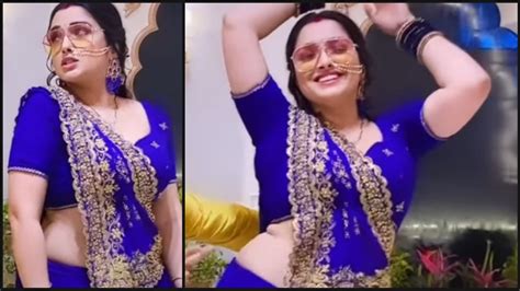 Watch Bhojpuri Actress Aamrapali Dubey Sends Shockwaves On Internet In Purple Saree Dance Video