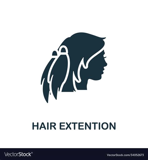 Hair Extension Icon Simple Element From Beauty Vector Image
