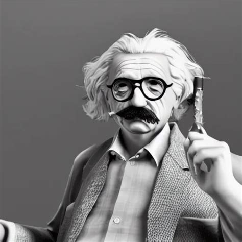 Hipster Albert Einstein Smoking A Joint Gta Artstyle Stable