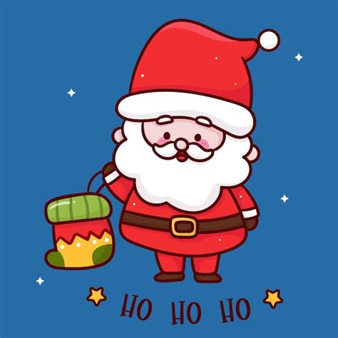 Premium Vector Cute Santa And Mrs Claus And Christmas Candy Kawaii
