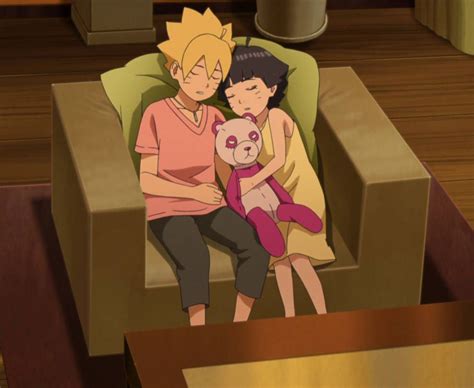 Sleeping Uzumaki Siblings Narutos And Hinatas Children Boruto