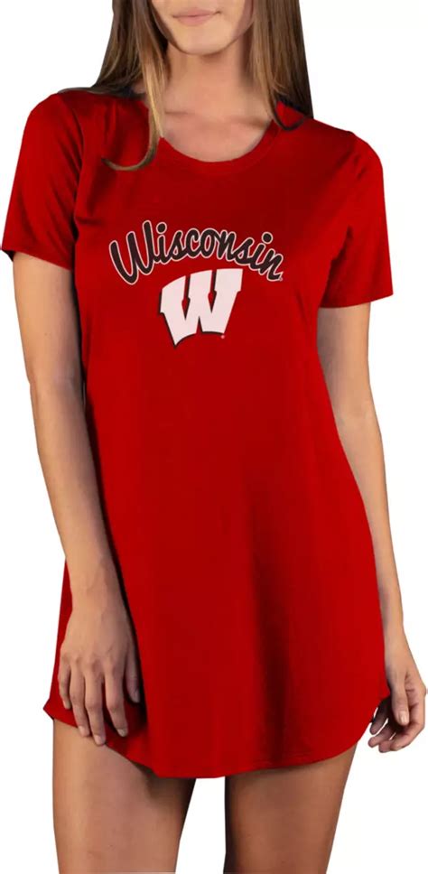 concepts sport women s wisconsin badgers red night shirt dick s sporting goods