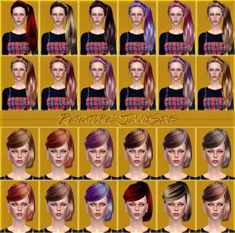 Jenni Sims Butterflysims 164 130 Hairs Retextured Con Imágenes