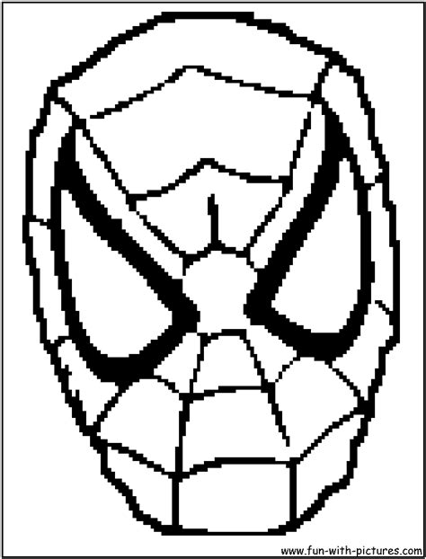Spiderman Mask Coloring Page At Free Printable