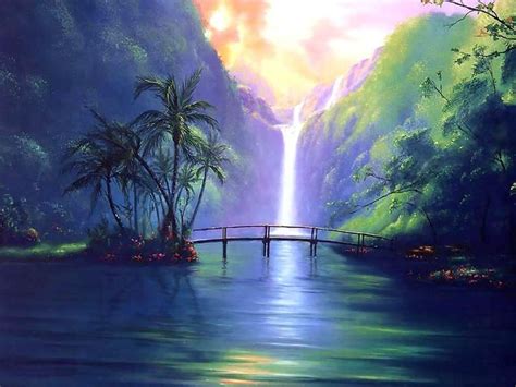 Pin By Richard Overbay On Places I Want To Be Waterfall Paintings