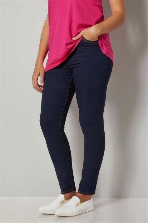 Indigo Blue Skinny Ava Jeans Plus Size 16 To 32
