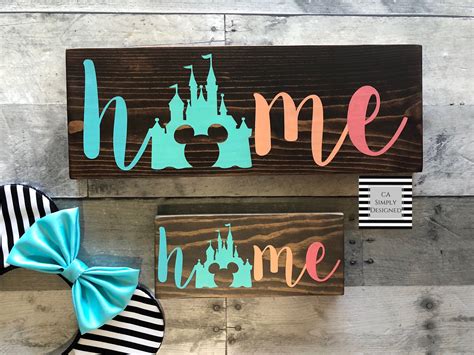 The Original Colorful Disney Inspired Home Sign Disney Wood Etsy In