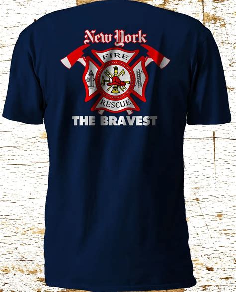 Fashion The New York Firefighter Fire Department Usa Fire Backdraft Navy T Shirt M 3xl Tee