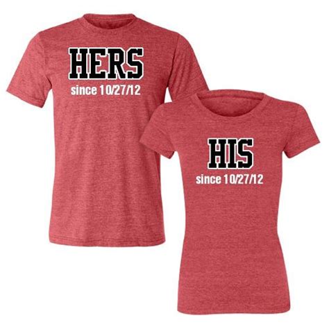 Cute His Hers Since Matching Couple T Shirts Cute Couple Shirts