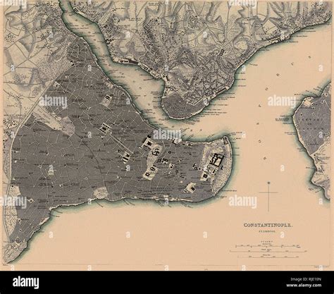 Mapa de Constantinopla Fotografía de stock Alamy