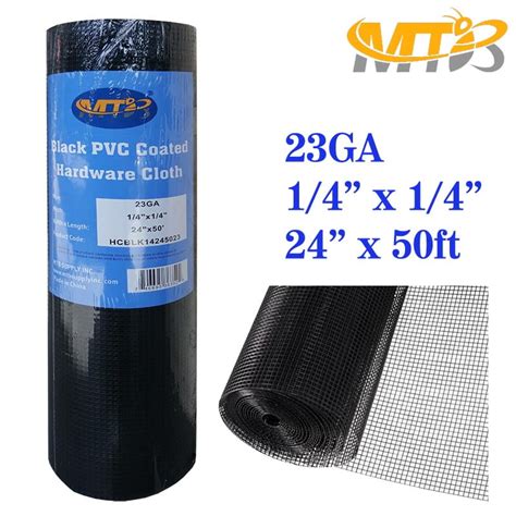 Mtb Black Pvc Coated Hardware Cloth 24 Inch X 50 Foot 14 Inch X 14