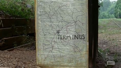 The Walking Dead Terminus Replica Map Prop Vintage Design Etsy