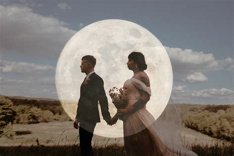 Lunar Inspired Intimate Wedding In An Open Field Ashley And Connor