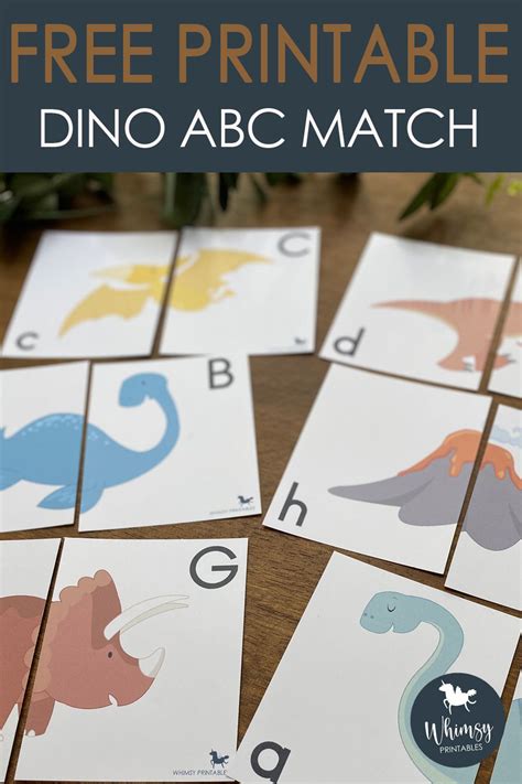 Free Printable Dinosaur Alphabet Upper And Lower Case Match Dinosaur