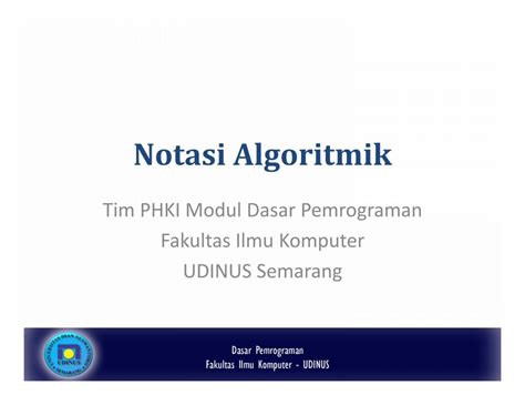 Pdf Notasi Algoritmik Dinus Ac Iddinus Ac Id Repository Docs Ajar