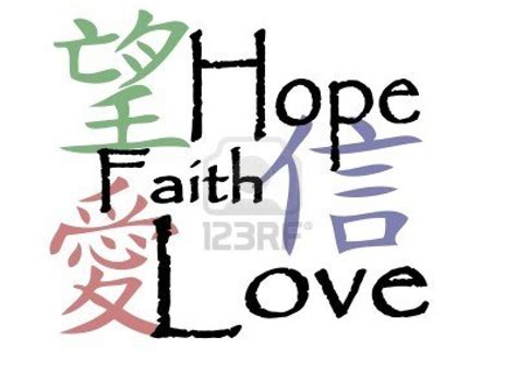 Chinese Symbols For Faith Hope And Love Symbols