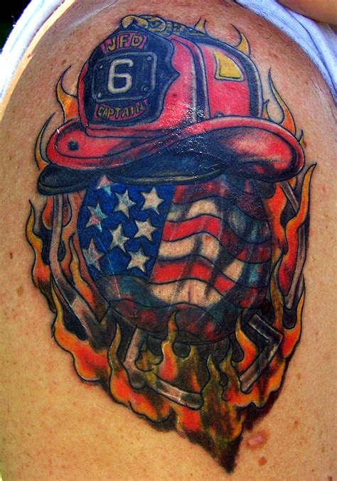29 Firefighter Tattoos On Shoulder