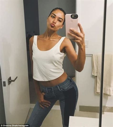 Shanina Shaik Goes Braless And Flaunts Her Lean Physique Daily Mail Online