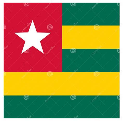 Togo Flag Togolese Republic Stock Vector Illustration Of Travel